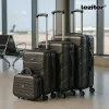 TraveLux Max közepes bőrönd keményfedeles 68x45x25 cm fekete
