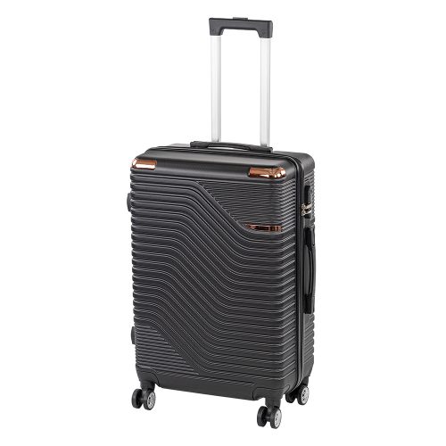 TraveLux Urban közepes bőrönd keményfedeles 68x45x25 cm fekete