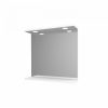 Toscano Új fürdőszoba tükör 65 cm LED megvilágítással, magasfényű festett fehér polcos
