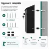 Homepost kültéri postaláda névtáblával zárható antracit