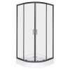 Aruba 90 fekete íves zuhanykabin Alan tálcával