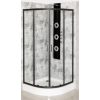 Aruba 90 fekete íves zuhanykabin Alan tálcával