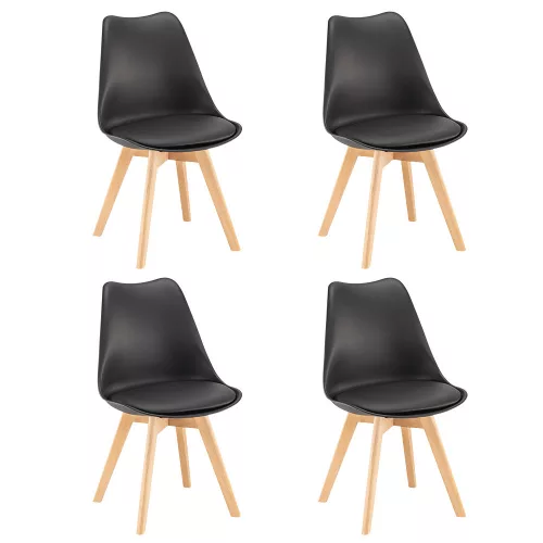 Silla étkezőszék 4 db fekete színben