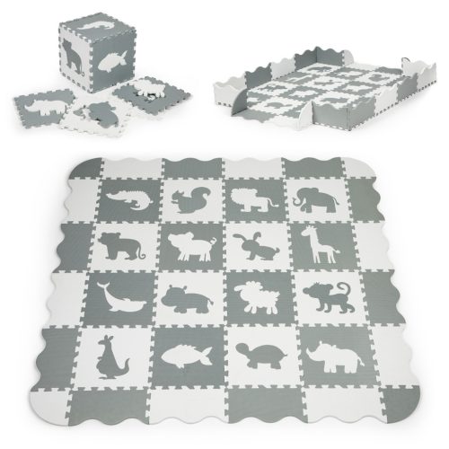 Habszivacs puzzle szőnyeg kerítéssel 36 elem 