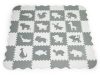 Habszivacs puzzle szőnyeg kerítéssel 36 elem 