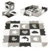 Habszivacs puzzle szőnyeg kerítéssel 25 darabos