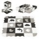 Habszivacs puzzle szőnyeg kerítéssel 25 darabos