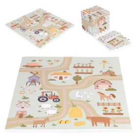   EVA habszivacs játszószőnyeg gyerekeknek Farm 90,5x90,5 cm 21 db