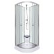 Evora White 90 hátfalas zuhanykabin zuhanytálcával, 90x90x205 cm