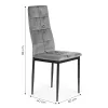 4 db-os étkezőszék velúr szürke