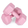 Hex súlyzó szett 2x3 kg rózsaszín