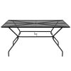 Melfi fém mesh kerti asztal 150x90x75 cm matt fekete