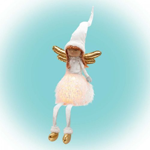 Angyal, világító, ülő angyal, 65 cm magas