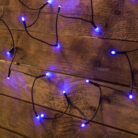 LED kék fényfüzér karácsonyfára