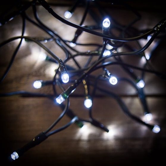 LED hideg fehér fényfüzér karácsonyfára