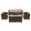 City Large 7 személyes kerti bútor garnitúra barna