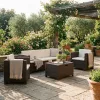 City 5 személyes kerti bútor garnitúra barna