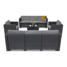 City Large 8 személyes kerti bútor garnitúra grafit