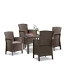 Leoni 4 személyes kerti bútor garnitúra barna