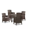 Leoni 4 személyes kerti bútor garnitúra barna