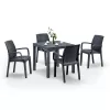 Petri 4+1 kerti bútor garnitúra szett grafit