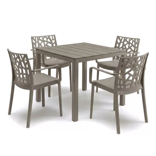 Vento 4+1 kerti bútor garnitúra szett cappuccino