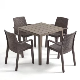 Revio 4+1 kerti bútor garnitúra szett cappuccino