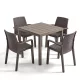 Revio 4+1 kerti bútor garnitúra szett cappuccino