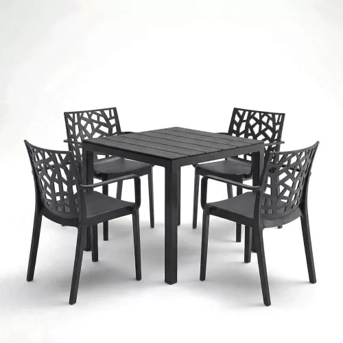 Vento 4+1 kerti bútor garnitúra szett grafit