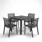 Vento 4+1 kerti bútor garnitúra szett grafit