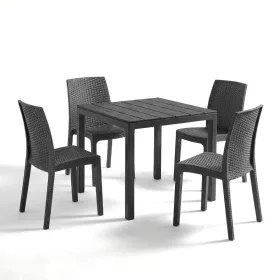 Terra 4+1 kerti bútor garnitúra szett grafit