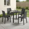 Terra 4+1 kerti bútor garnitúra szett grafit