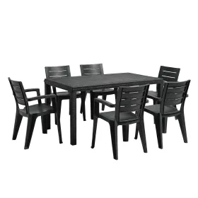 Iza 6+1 kerti bútor garnitúra szett grafit