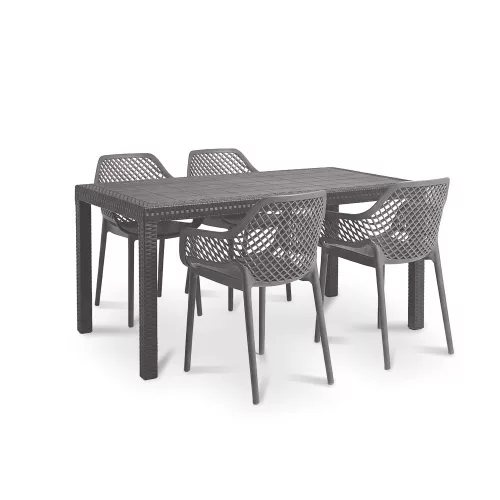 Livo 4+1 kerti bútor garnitúra szett cappuccino