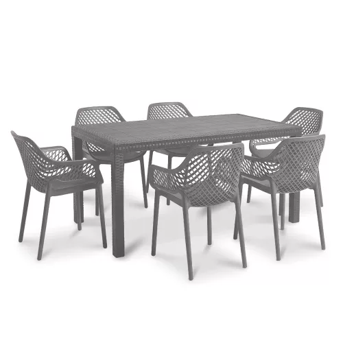 Livo 6+1 kerti bútor garnitúra szett cappuccino