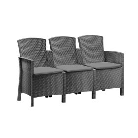 Lima 3 üléses kerti kanapé grafit