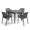 Avalon 4+1 kerti bútor garnitúra szett grafit