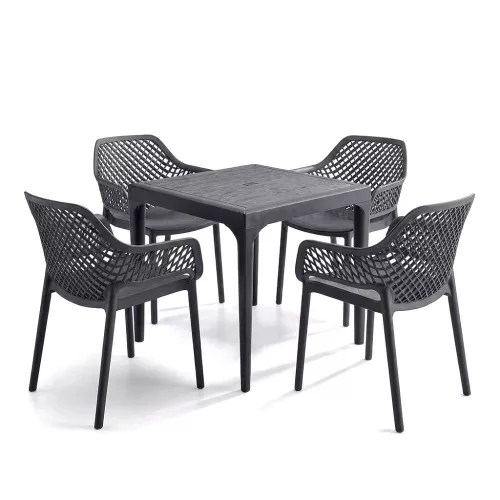 Avalon 4+1 kerti bútor garnitúra szett grafit