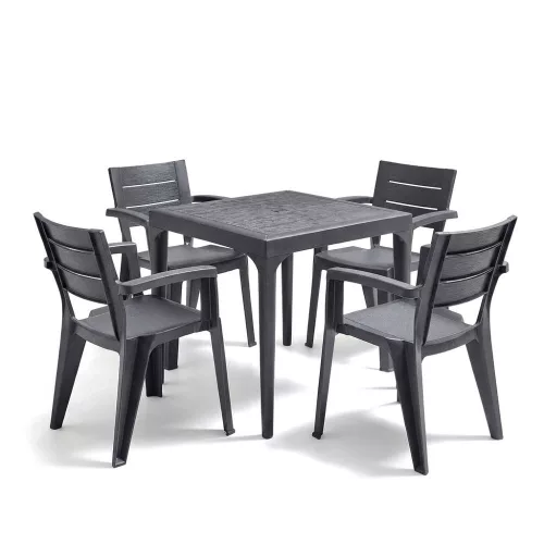 Deya 4+1 kerti bútor garnitúra szett grafit