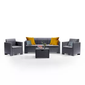 Nero 5 személyes kerti bútor garnitúra grafit