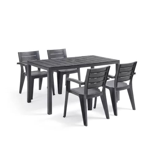 Vivo 4+1 kerti bútor garnitúra szett grafit