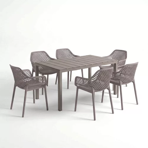 Rino 6+1 kerti bútor garnitúra szett cappuccino