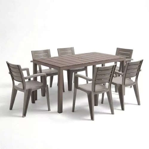 Vivo 6+1 kerti bútor garnitúra szett cappuccino