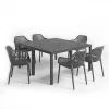 Luno 6+1 kerti bútor garnitúra szett grafit