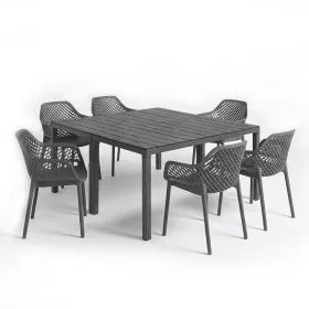 Luno 6+1 kerti bútor garnitúra szett grafit