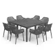 Luno 8+1 kerti bútor garnitúra szett grafit