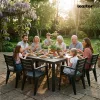 Rava 8+1 kerti bútor garnitúra szett grafit