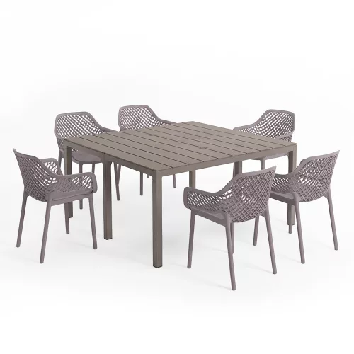 Luno 6+1 kerti bútor garnitúra szett cappuccino