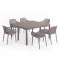 Luno 6+1 kerti bútor garnitúra szett cappuccino