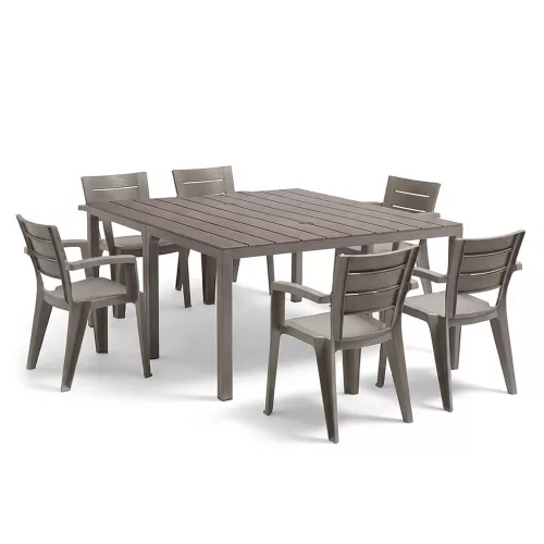 Rava 6+1 kerti bútor garnitúra szett cappuccino